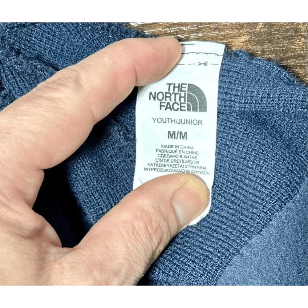 The North Face Youth Blue Fleece Lined Thermal Beanie Winter Hat